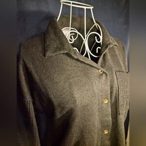 No Boundaries Charcoal Button-Up Sweater
